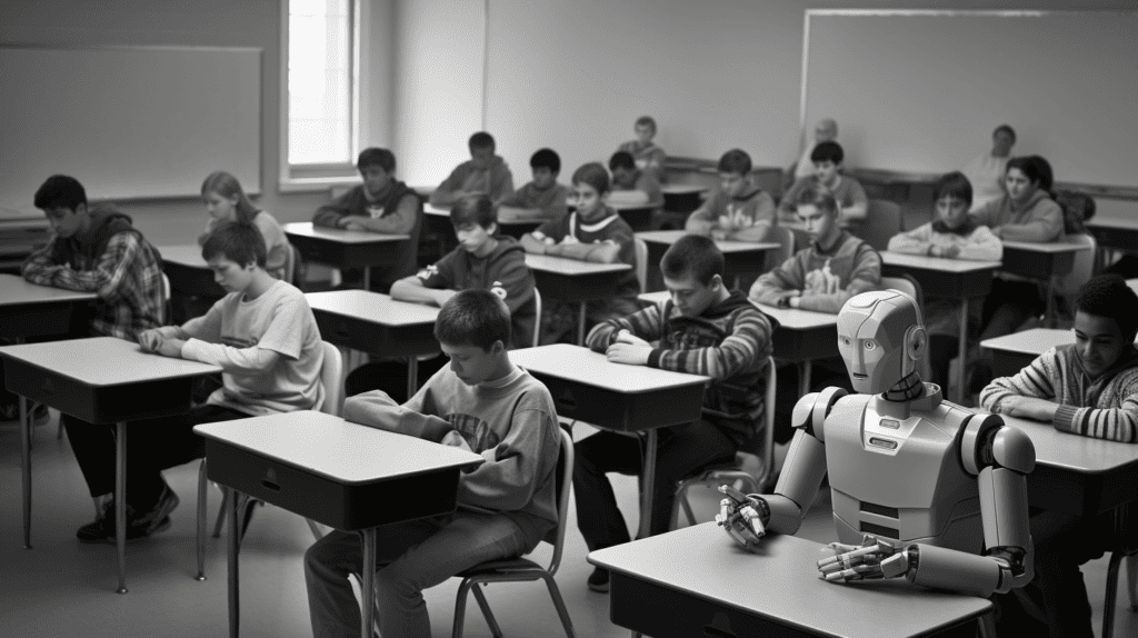 school and robot